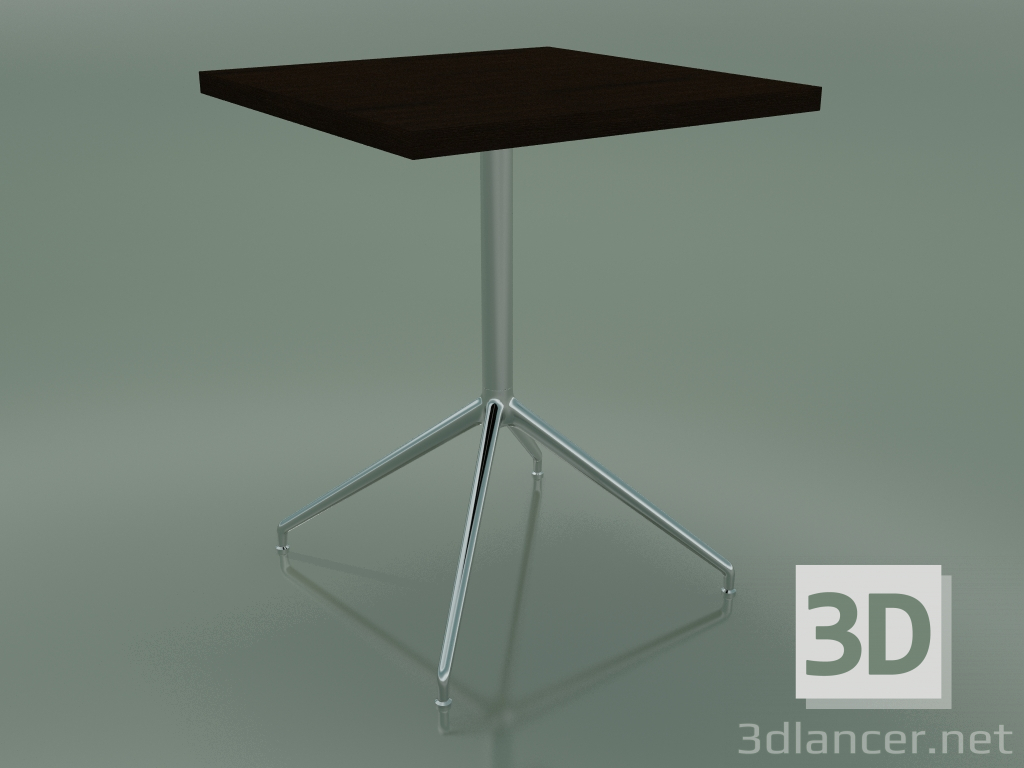 modello 3D Tavolo quadrato 5753 (H 74.5 - 60x60 cm, Wenge, LU1) - anteprima