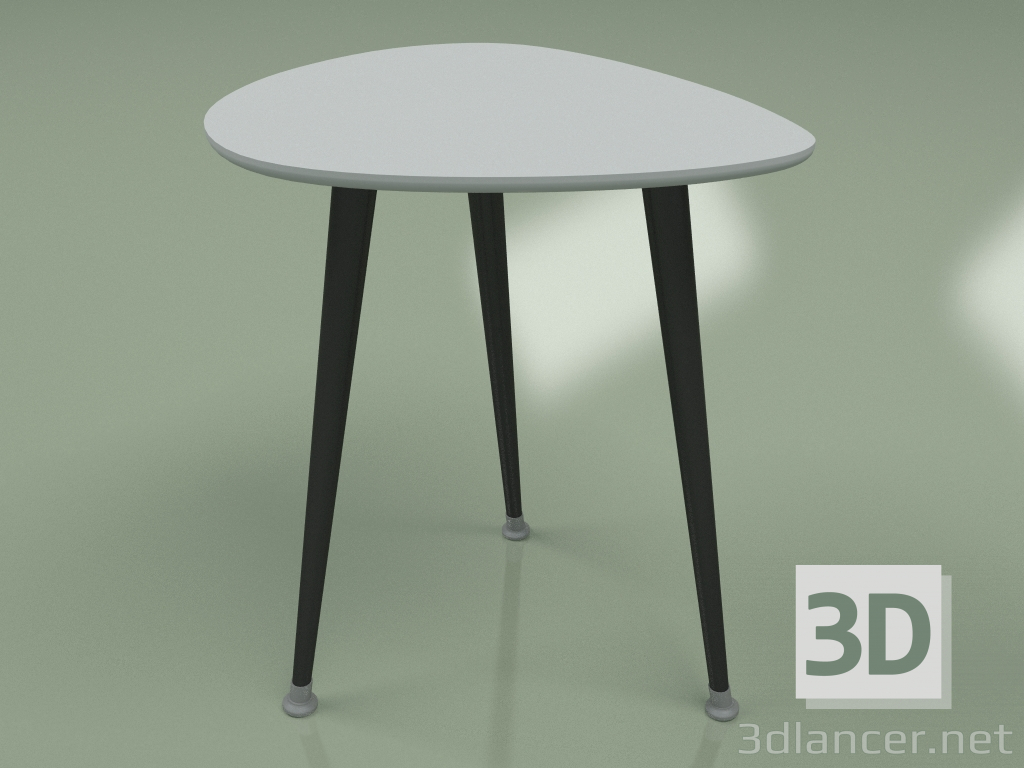 3d модель Приставной столик Капля (светло-серый) – превью