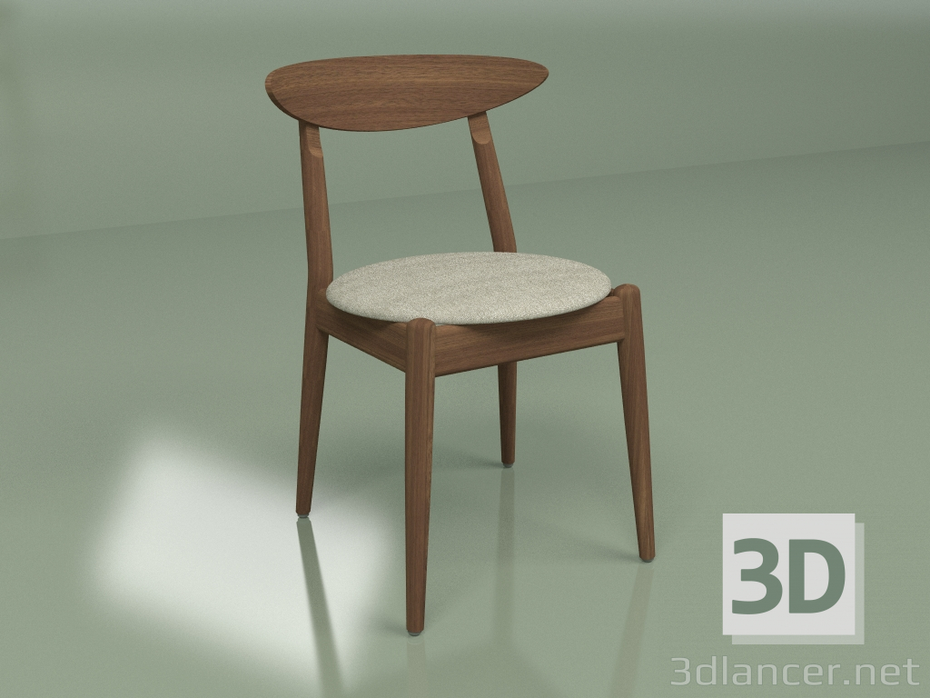 3D Modell Stuhl Louisiana1 (Nussbaum massiv) - Vorschau