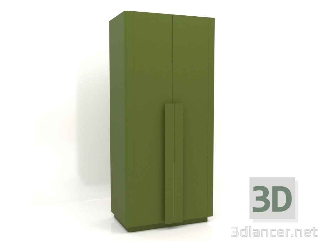 3d model Wardrobe MW 04 paint (option 3, 1000x650x2200, green) - preview