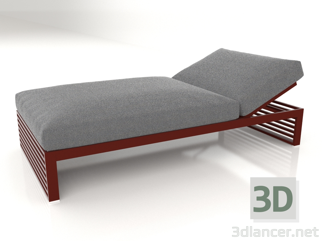 3d model Bed for rest 100 (Wine red) - preview