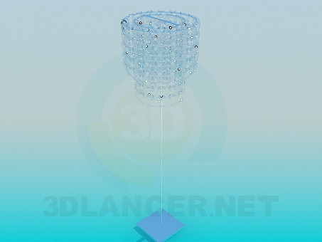 modello 3D Lampada da terra vetro - anteprima