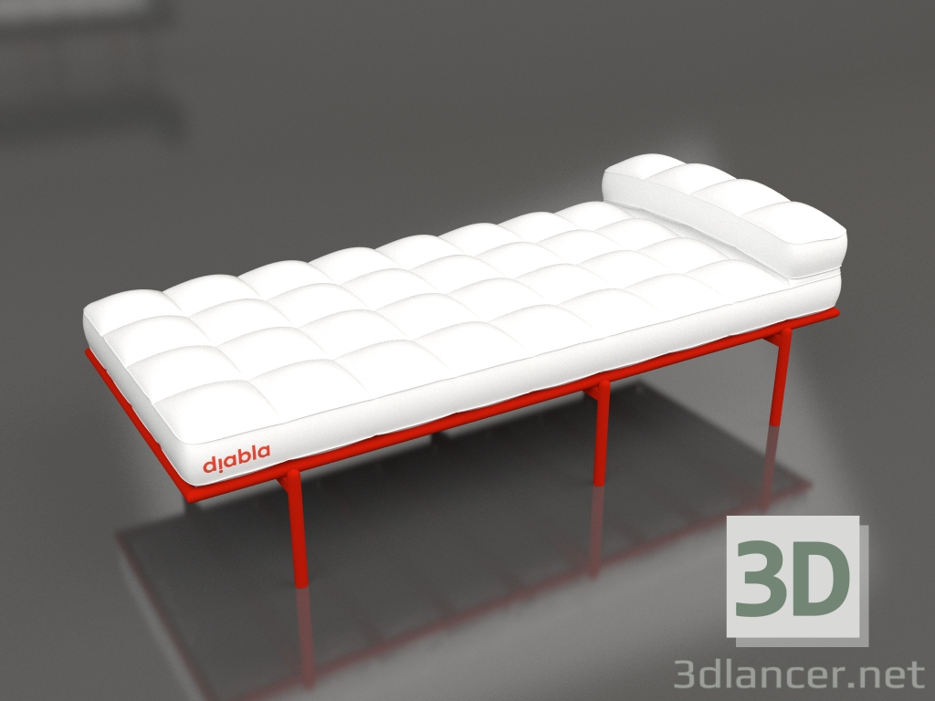 3D modeli Şezlong (Kırmızı) - önizleme