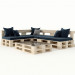 3d Corner sofa from pallets model buy - render