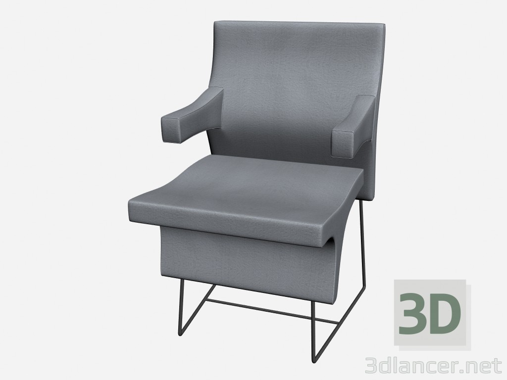 3d model AGATA de silla con brazos - vista previa