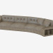 3d model Modern leather sofa with shelves Golden Circus (439х162х83) - preview