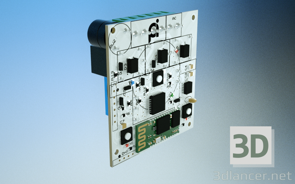 Enfriador Smart Switch Board 3D modelo Compro - render
