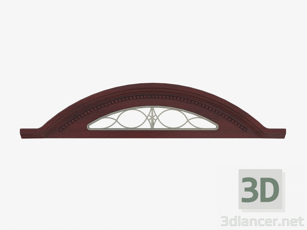 3D modeli Dresser ve ayna Joconda dekoratif eleman taç - önizleme