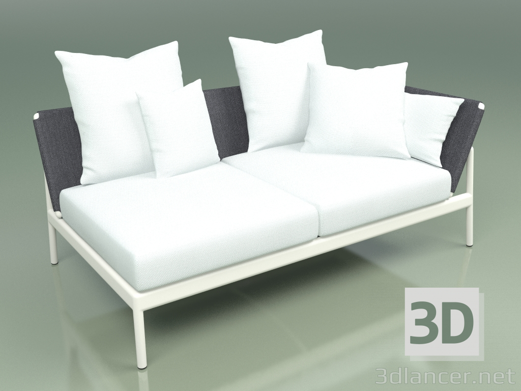 Modelo 3d Módulo de sofá esquerdo 005 (Metal Milk, Batyline Gray) - preview