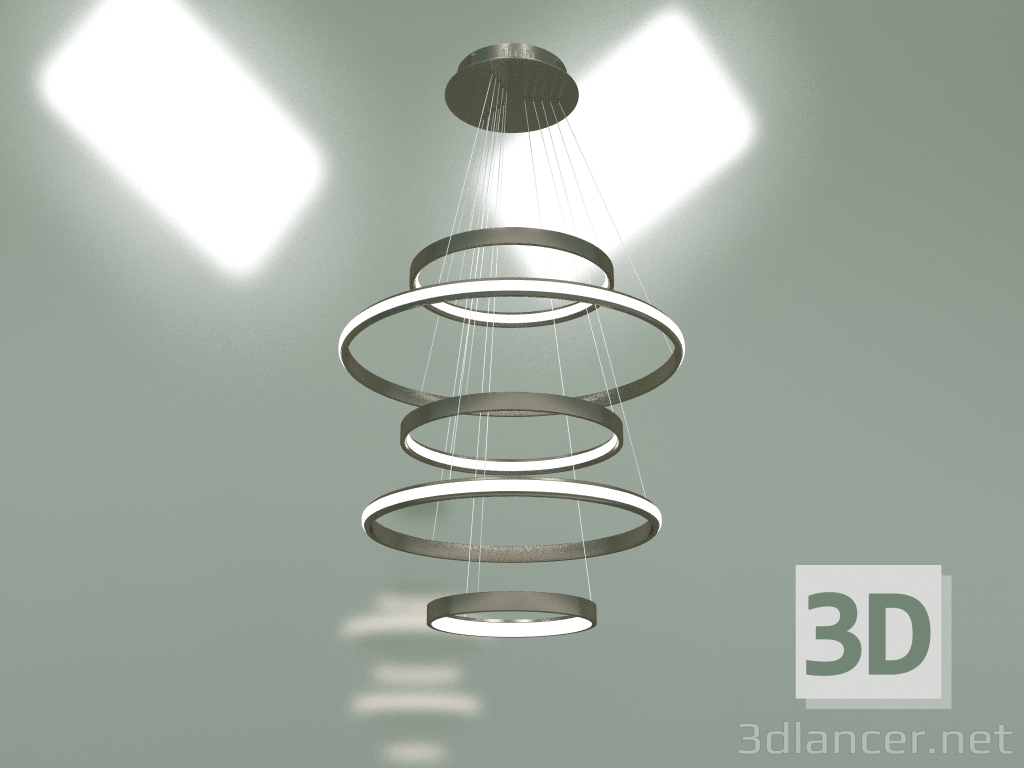 modello 3D Lampada a sospensione 90179-5 (nichel satinato) - anteprima