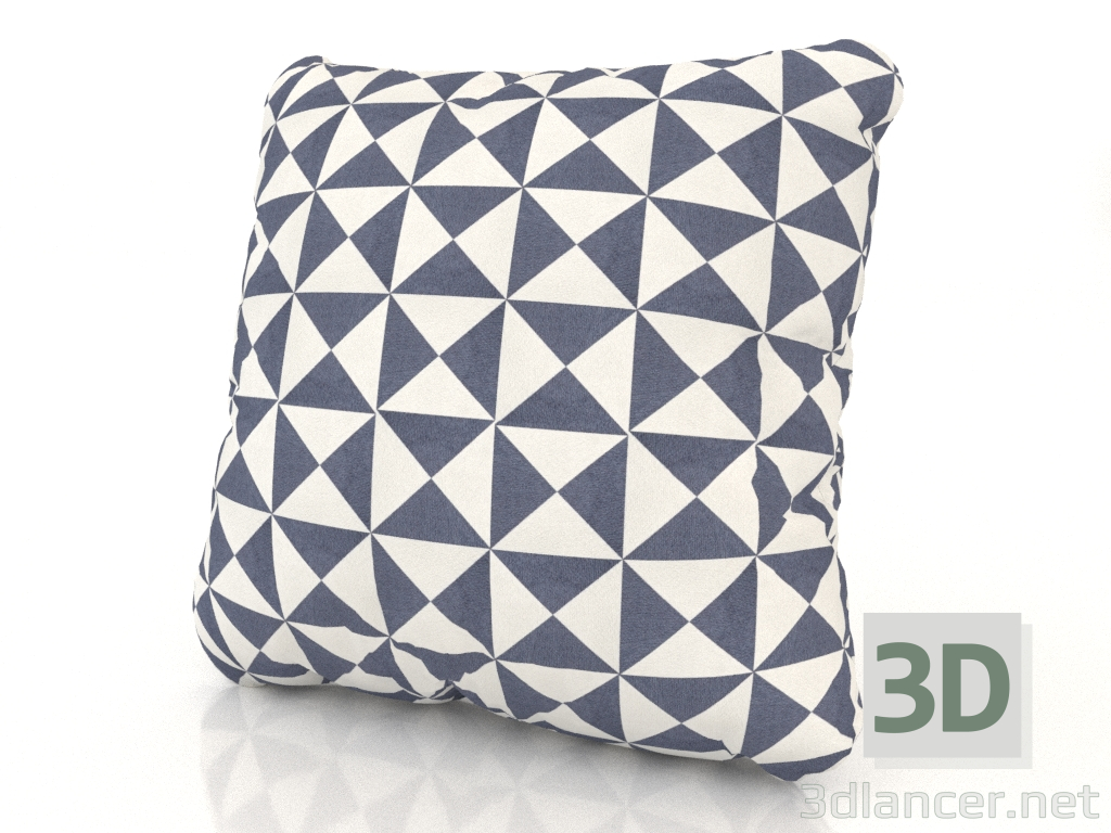 3d model Pillow Gray Velvet Pattern (40x40) - preview