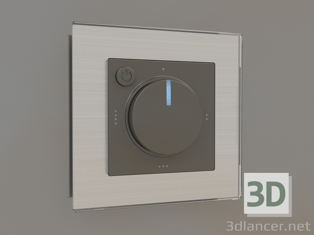 3d model Electromechanical thermostat for underfloor heating (gray-brown) - preview