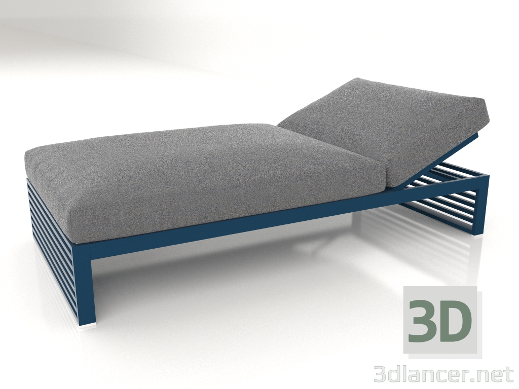 3d модель Кровать для отдыха 100 (Grey blue) – превью