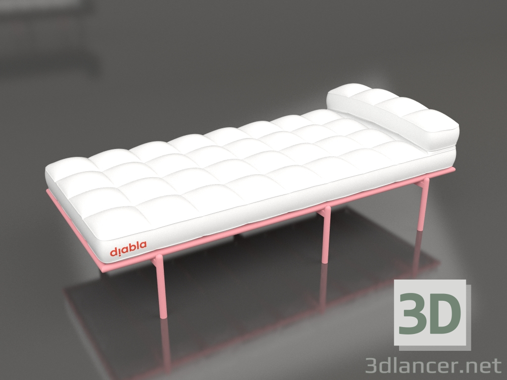 3D Modell Liegestuhl (Rosa) - Vorschau