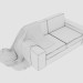Sofa Leder 3D-Modell kaufen - Rendern