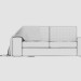 Cuero del sofá 3D modelo Compro - render