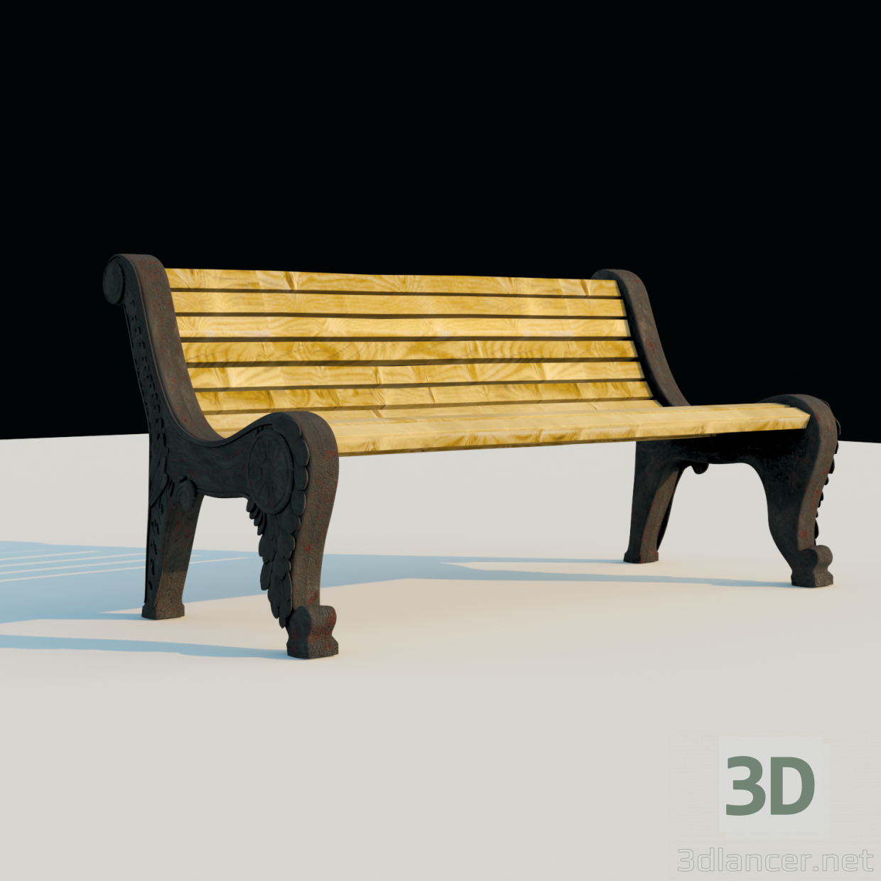 Sitzbank 3D-Modell kaufen - Rendern