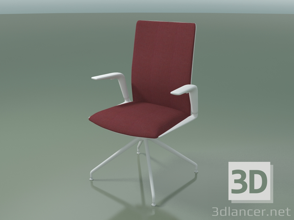 3d model Chair 4824 (on the flyover, rotating, with front panel upholstery - fabric, V12) - preview