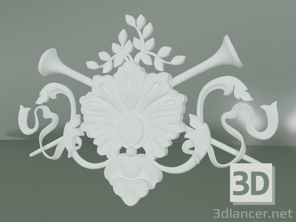 modèle 3D Élément de décoration en stuc ED044 - preview