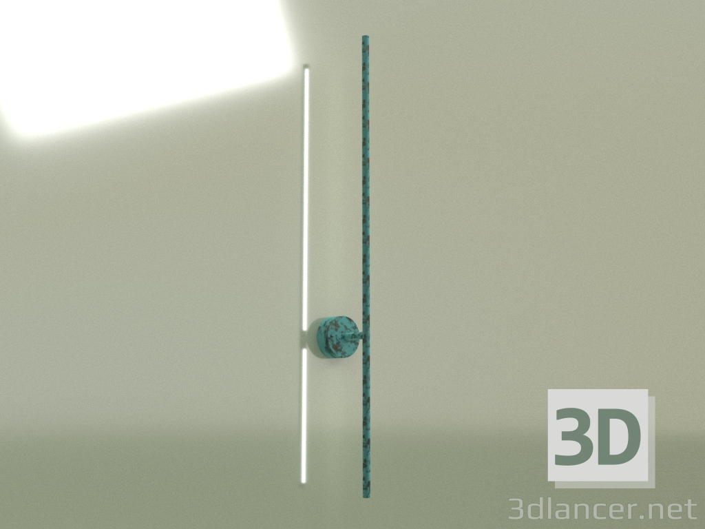 modello 3D Lampada da parete LINE 1000 26308-2 (Verde) - anteprima