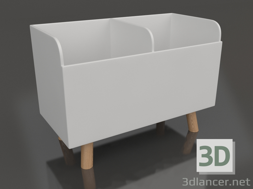 3D Modell Regal mit Beinen für Bücher - Vorschau