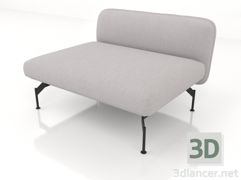 modello 3D Modulo divano 1,5 posti - anteprima