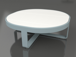 Кофейный круглый столик Ø90 (DEKTON Zenith, Blue grey)
