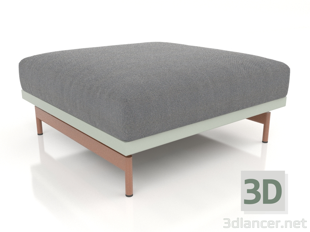 modèle 3D Module canapé, pouf (Gris ciment) - preview
