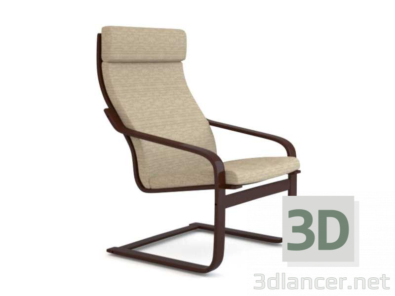modello 3D POENG sedia - anteprima