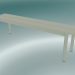modello 3D Panchina lineare in acciaio (170 cm, bianco sporco) - anteprima