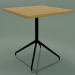 3D Modell Quadratischer Tisch 5754 (H 74,5 - 70 x 70 cm, natürliche Eiche, V39) - Vorschau