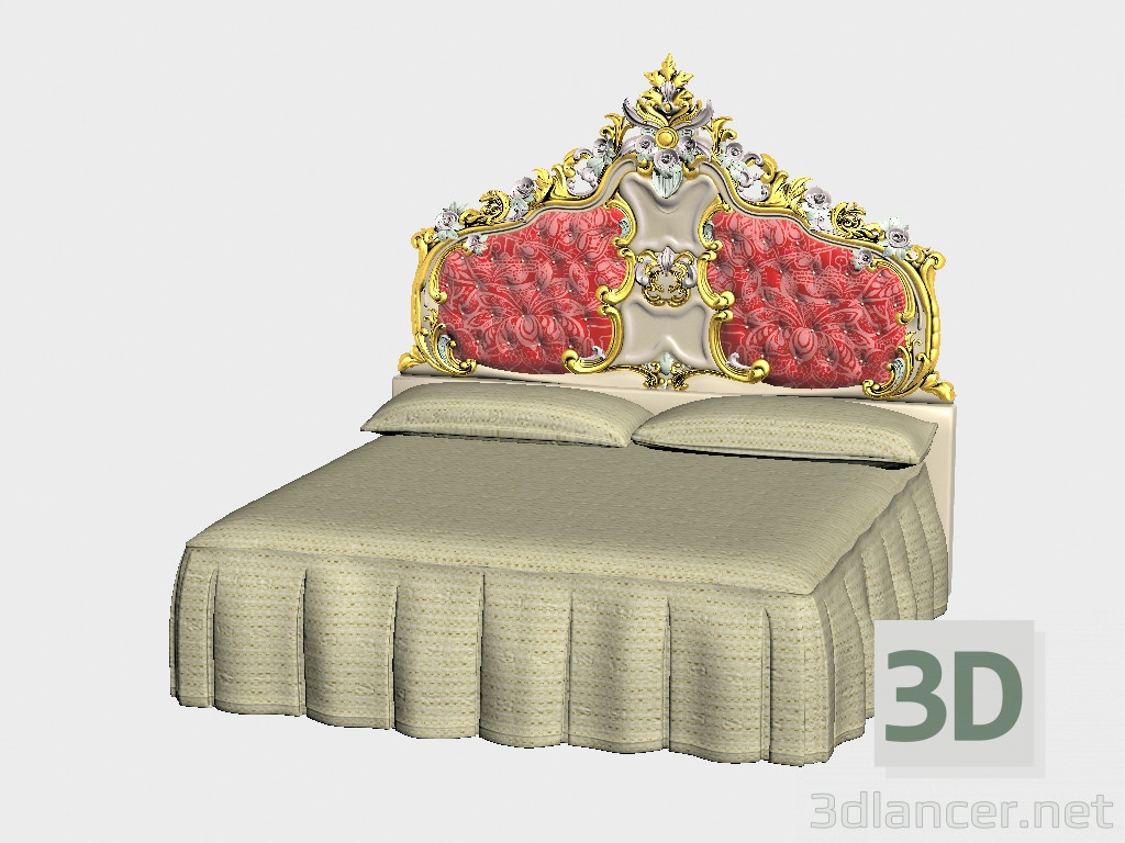 3D Modell Doppelbett - Vorschau