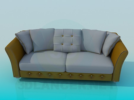 3D Modell Sofa mit zwei Abschnitten - Vorschau