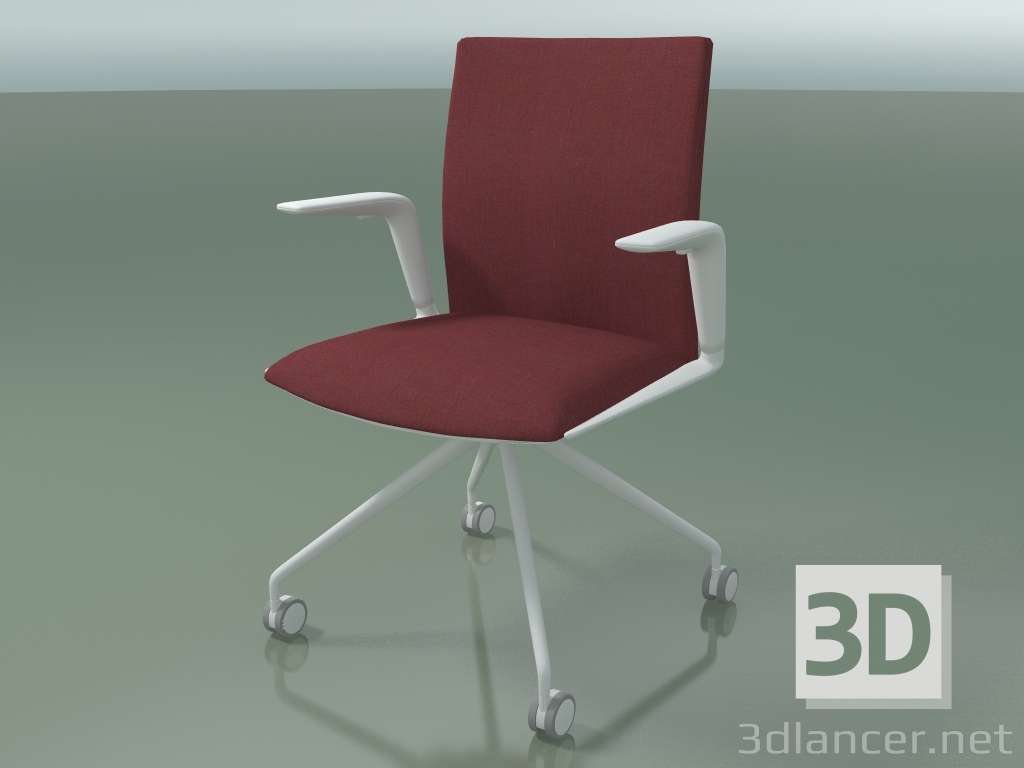 modèle 3D Chaise 4813 (4 roulettes, avec revêtement en tissu, V12) - preview