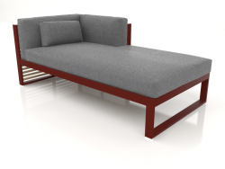 Modular sofa, section 2 right (Wine red)