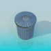 3d model Trash can with a lid - preview