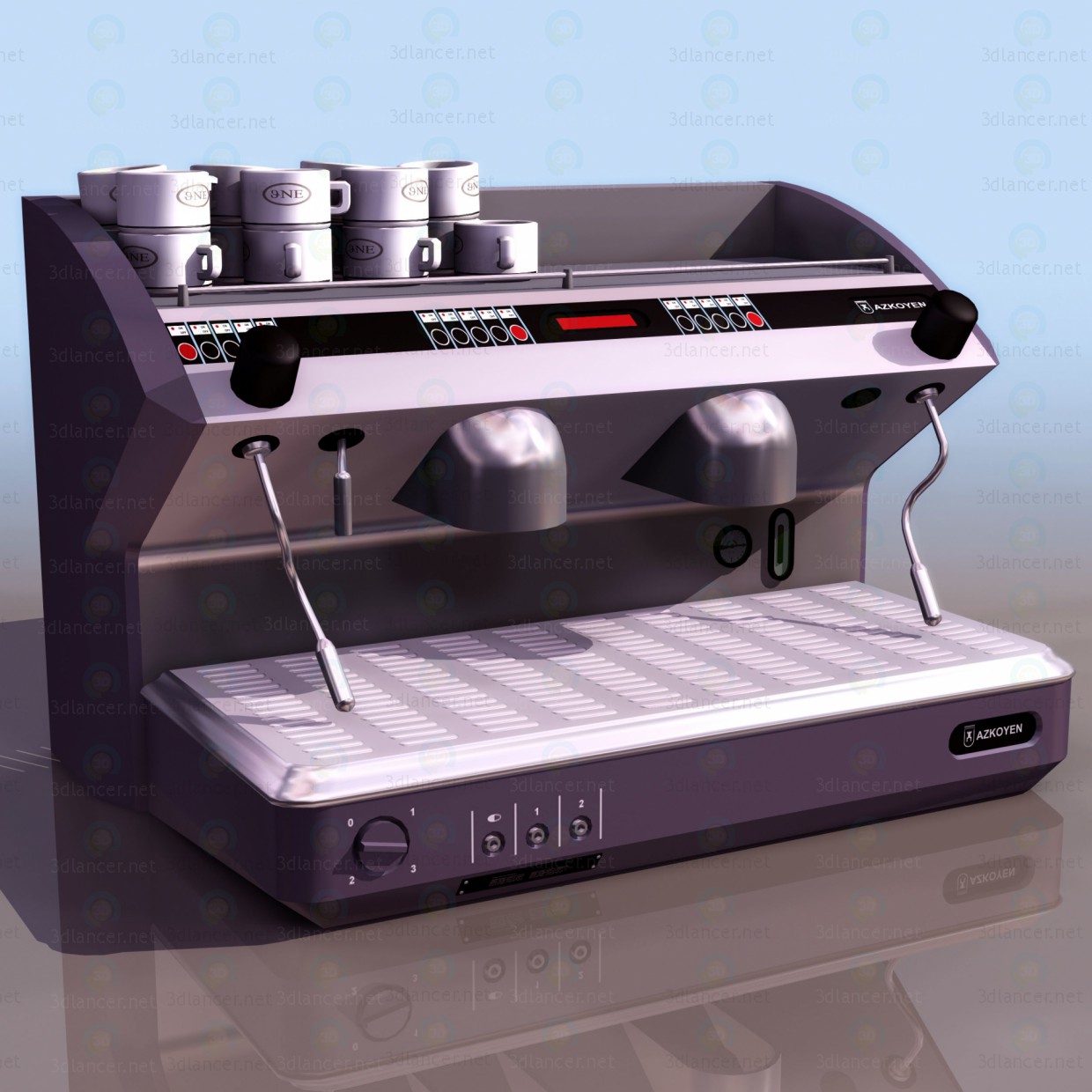 3d model Cafetera Profesional - vista previa