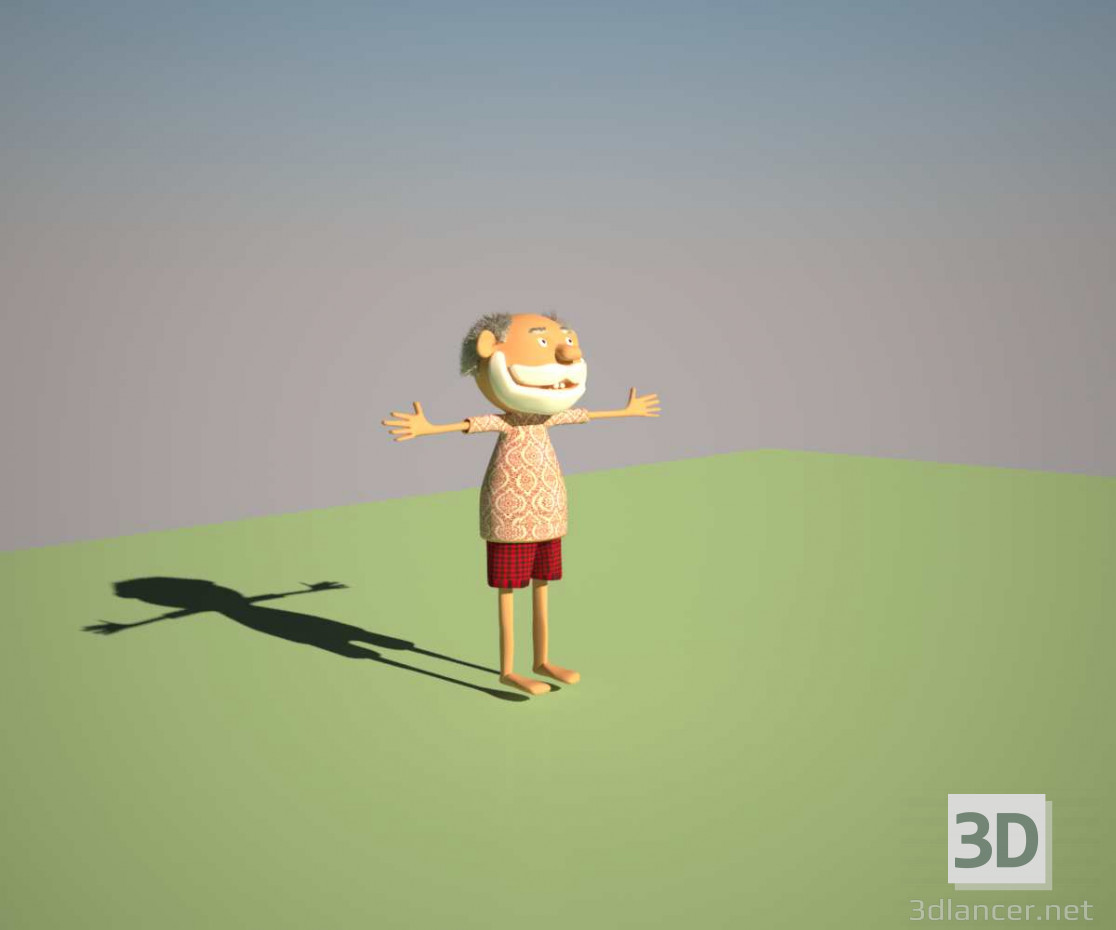 3D Masal büyükbaba modeli satın - render