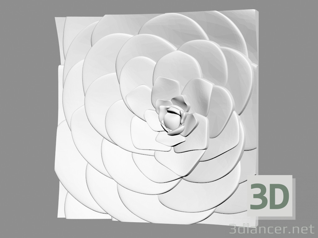 modello 3D Pannello murale in gesso (articolo 157) - anteprima