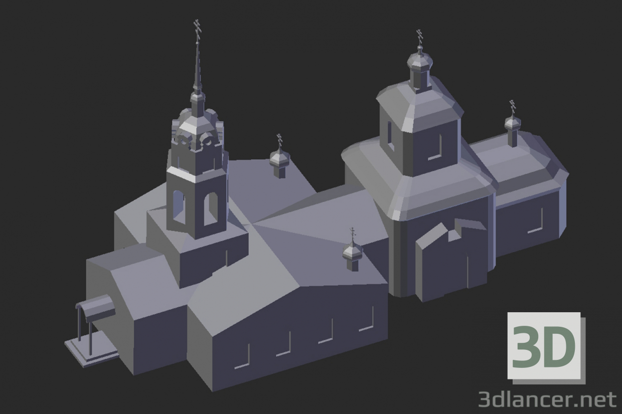 modello 3D Altuf'evo. Chiesa della Santa Croce - anteprima