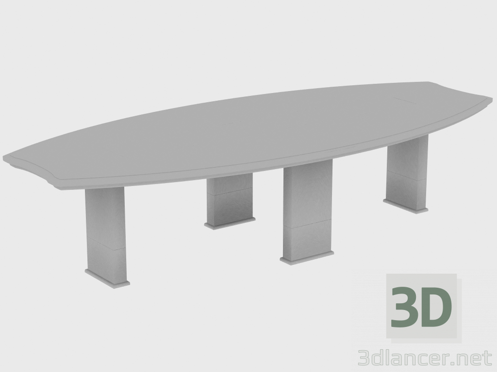 3D Modell Esstisch EDWARD TABLE OVAL (320x135xH74) - Vorschau