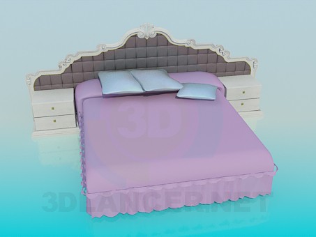 3 डी मॉडल विलासिता बिस्तर - पूर्वावलोकन