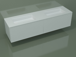 Washbasin with drawers (06UCA3421, Glacier White C01, L 192, P 50, H 48 cm)