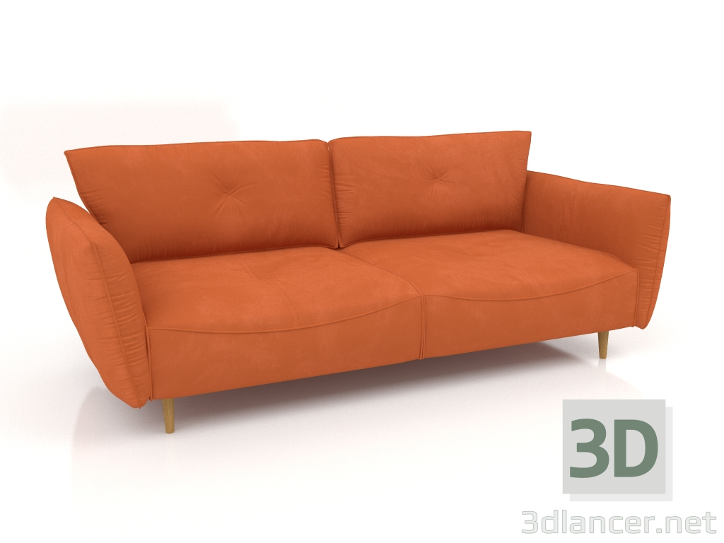 3d модель Люкке Релакс прямой диван 3-х местный – превью
