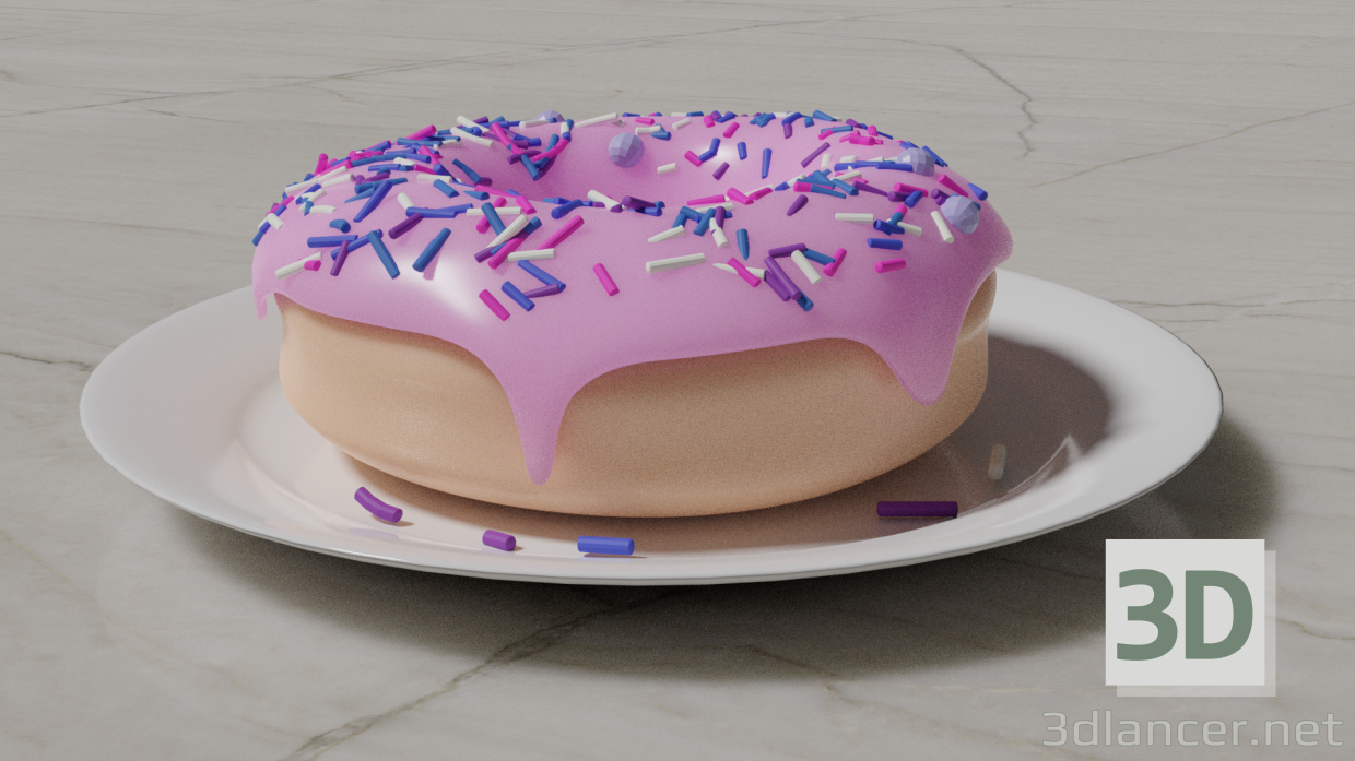 3d Donut 3D model | DONUT HIGH POLY 3D MODEL 3D model model buy - render