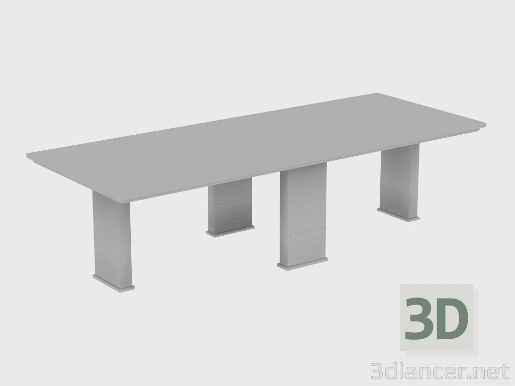 3D modeli Yemek masası EDWARD TABLO DIKDÖRÜLER (280x110xH74) - önizleme