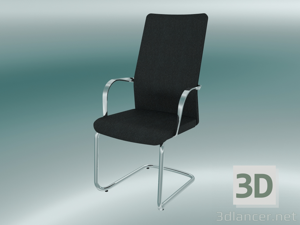 3d model Armchair console with a high back - preview