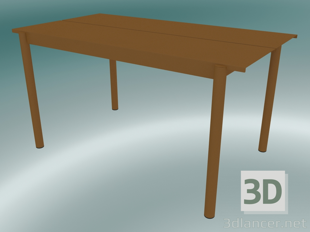 3 डी मॉडल टेबल रैखिक स्टील (140 सेमी, ब्रंट ऑरेंज) - पूर्वावलोकन