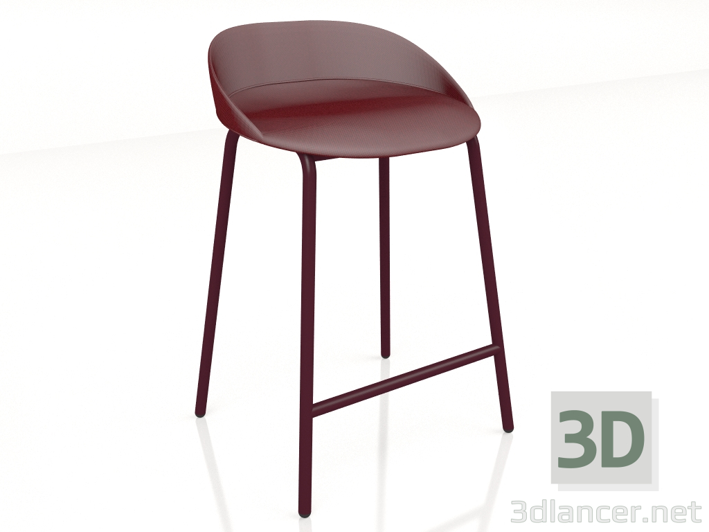 3d model Semi-bar chair Team TE11HF - preview