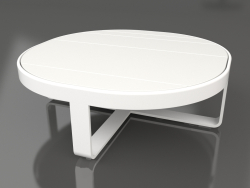 Кофейный столик круглый Ø90 (DEKTON Zenith, White)